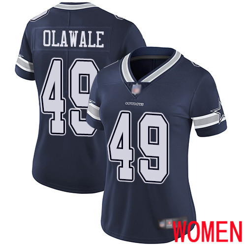 Women Dallas Cowboys Limited Navy Blue Jamize Olawale Home #49 Vapor Untouchable NFL Jersey->dallas cowboys->NFL Jersey